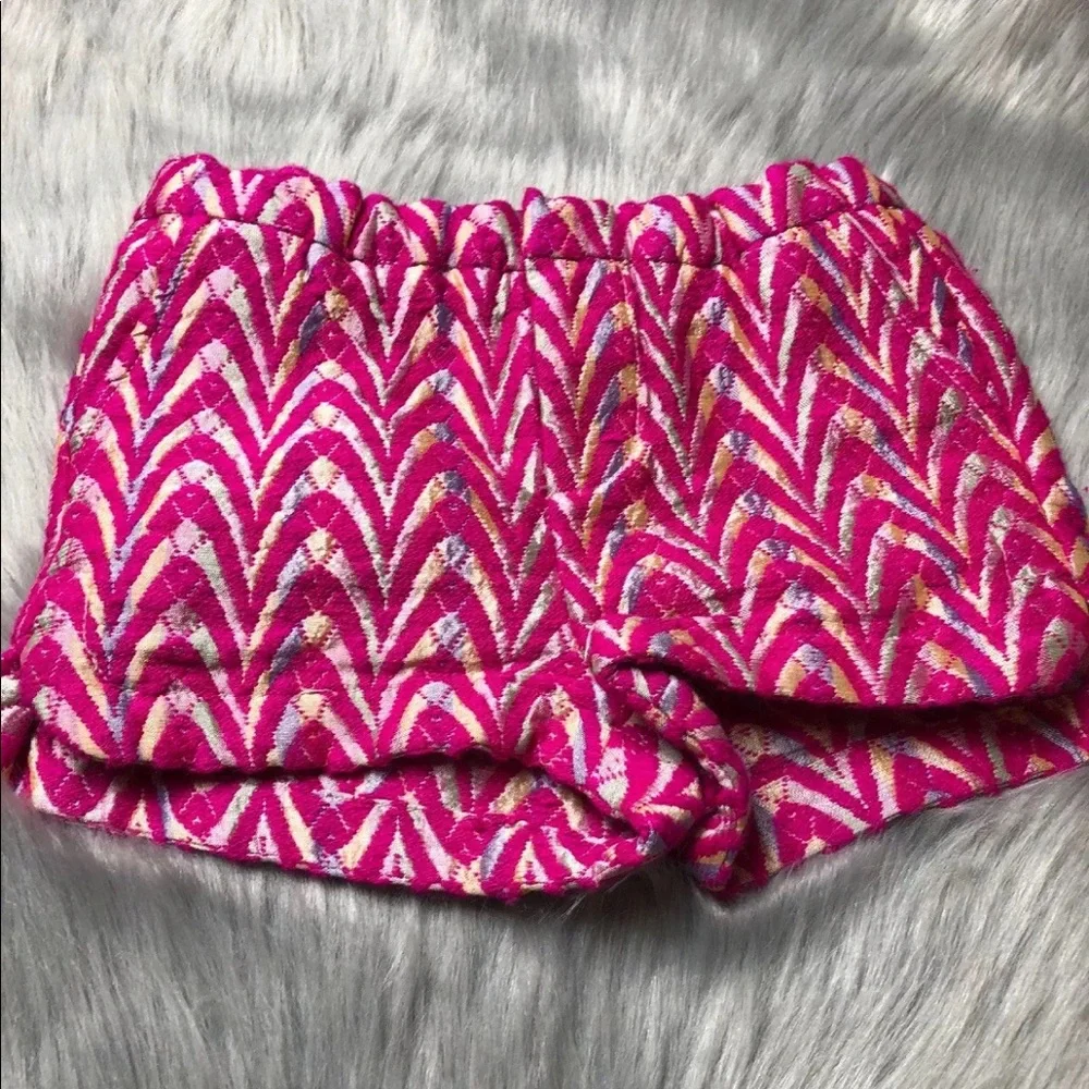 Peek Girls Sz 7 Pink Woven Embroidered Shorts